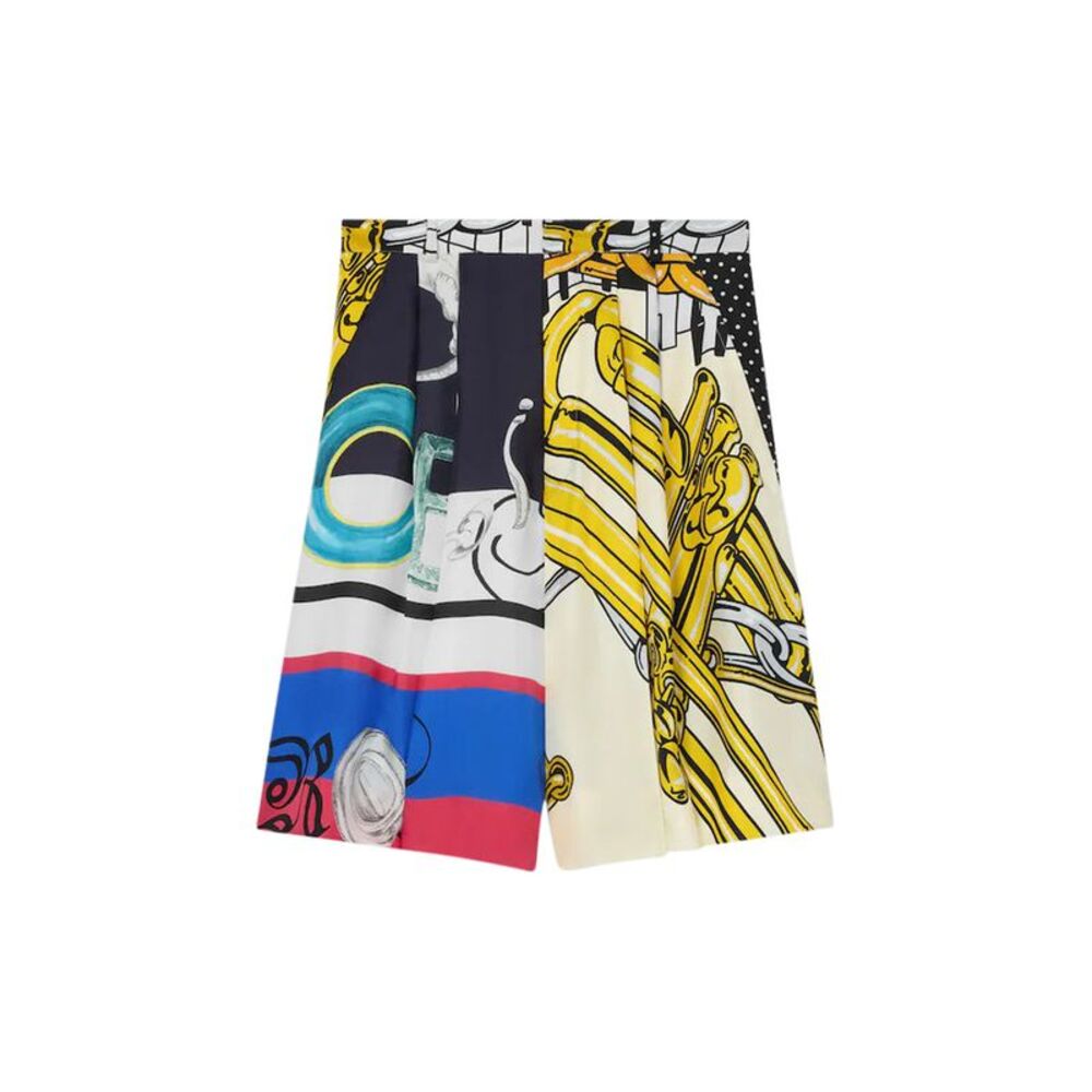 Celine Women Printed Silk Twill Shorts